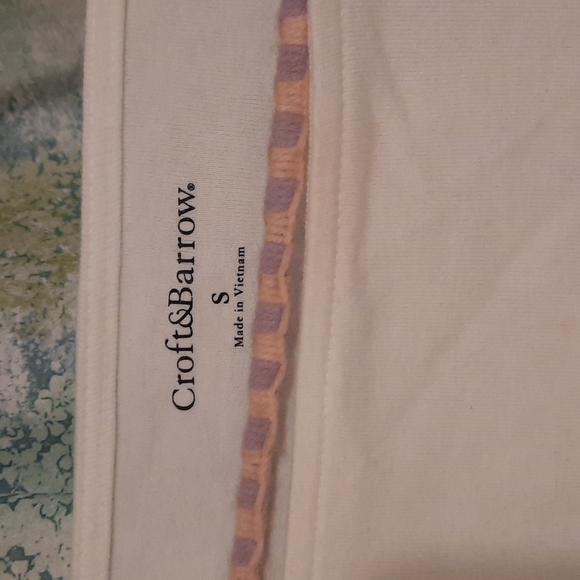 Croft & Barrow white and yellow shirt great detail - Picture 4 of 7